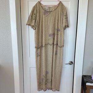 Vintage Beaded silk Dress